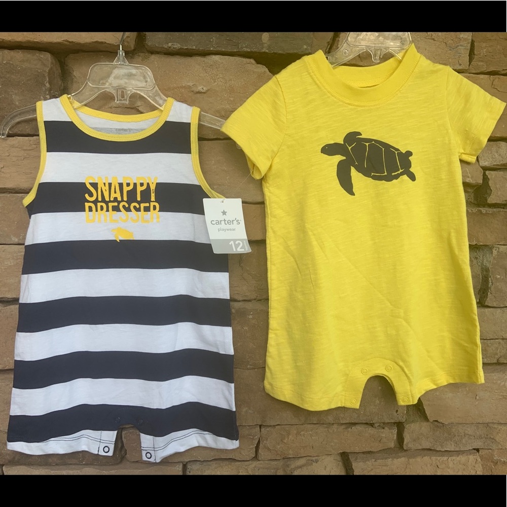 2 NWT 12m coordinating Carter’s playwear